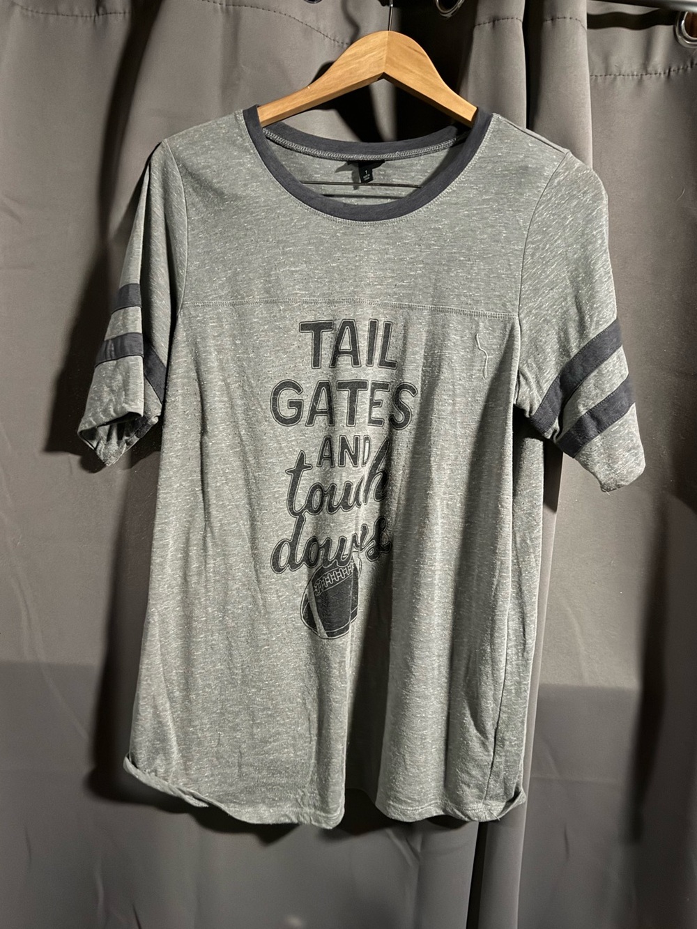 torrid Heather Gray Ringer Tee with Dark Gray Trim